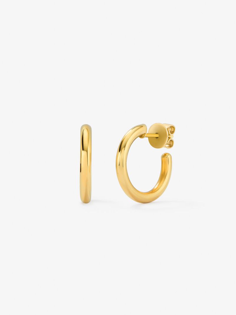 18K Yellow Gold 18mm Hoop Earrings image number 0