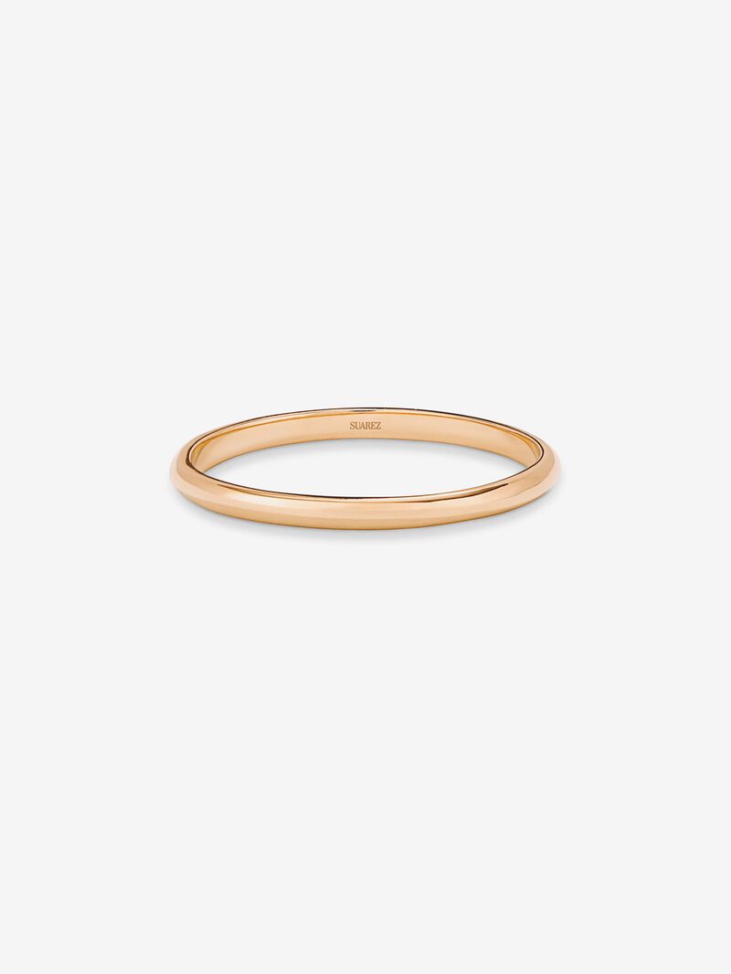 18K 1.05mm pink gold flat compromise ring image number 1