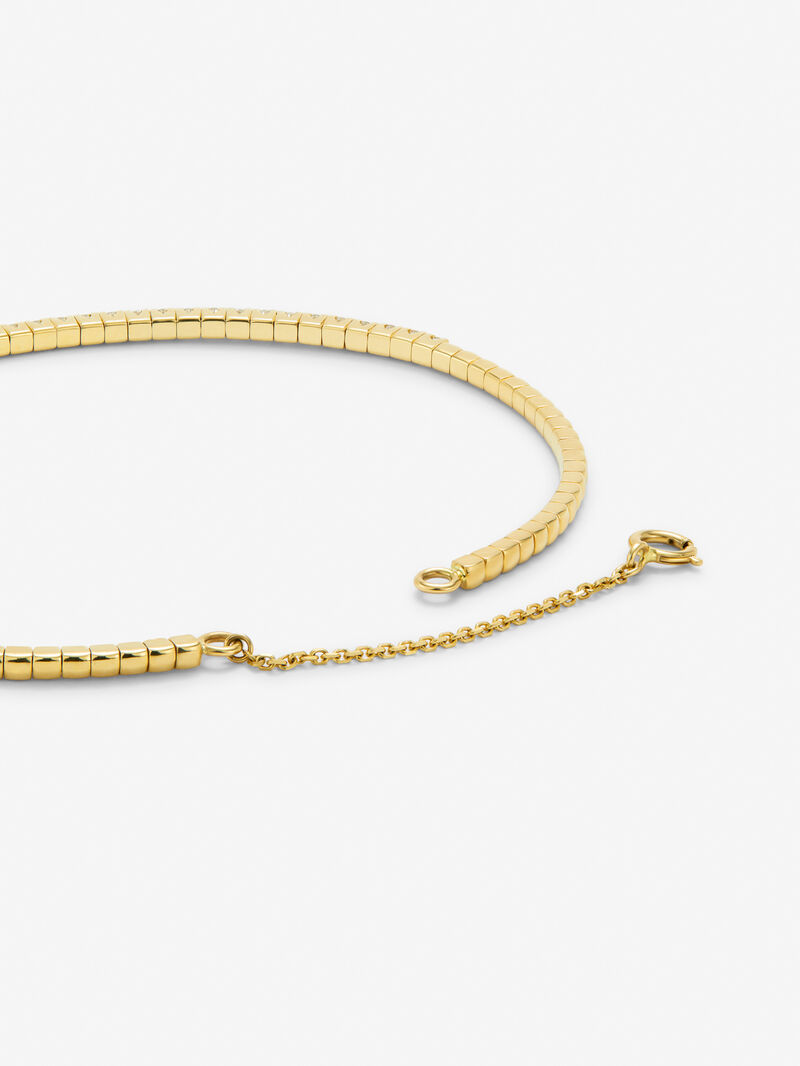 Rigid 18K yellow gold bracelet with 42 brilliant-cut diamonds with a total of 0.75 cts image number 4