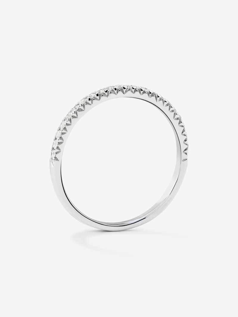 Half ring in 18K white gold with 23 brilliant-cut diamonds with a total of 0.15 cts image number 4