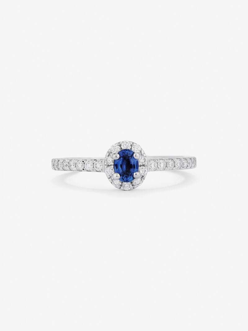 18K White Gold Ring with Azul Blue Sapp image number 2