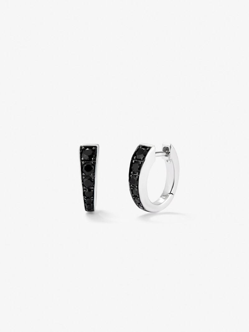 925 silver ring earrings with 0.58 cts black spine. image number 0