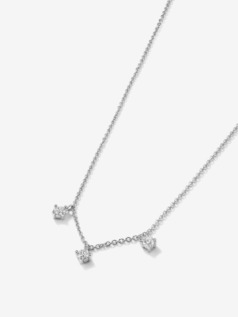 18K white gold pendant with 0.33 ct brilliant cut diamonds image number 2