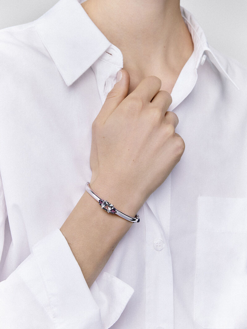 Utopian Silver Bracelet with Amethyst image number 3