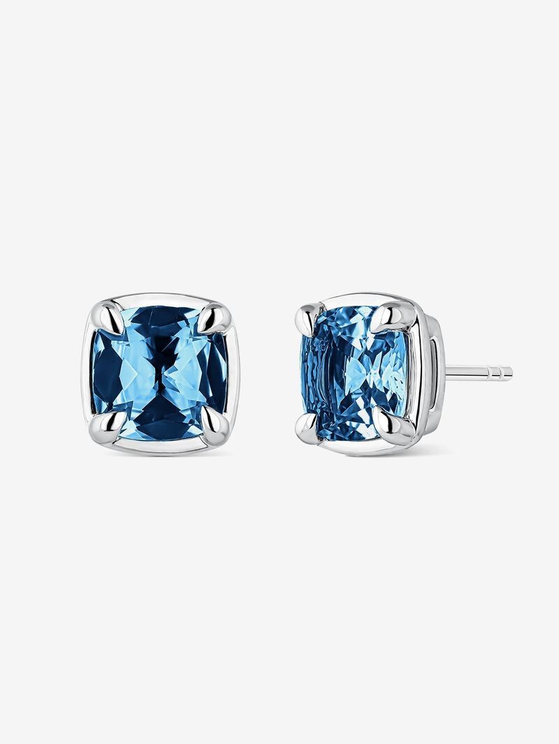 Silver earrings with London Topacio image number 0