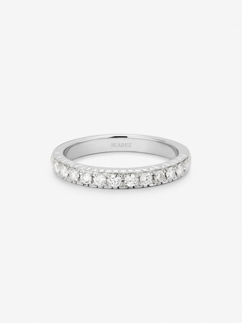 Half ring in 18K white gold with 13 brilliant-cut diamonds with a total of 0.27 cts image number 4