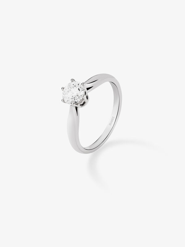 Anillo de Compromiso de Oro blanco con diamante, SL3006-00D050/DVVS2_V