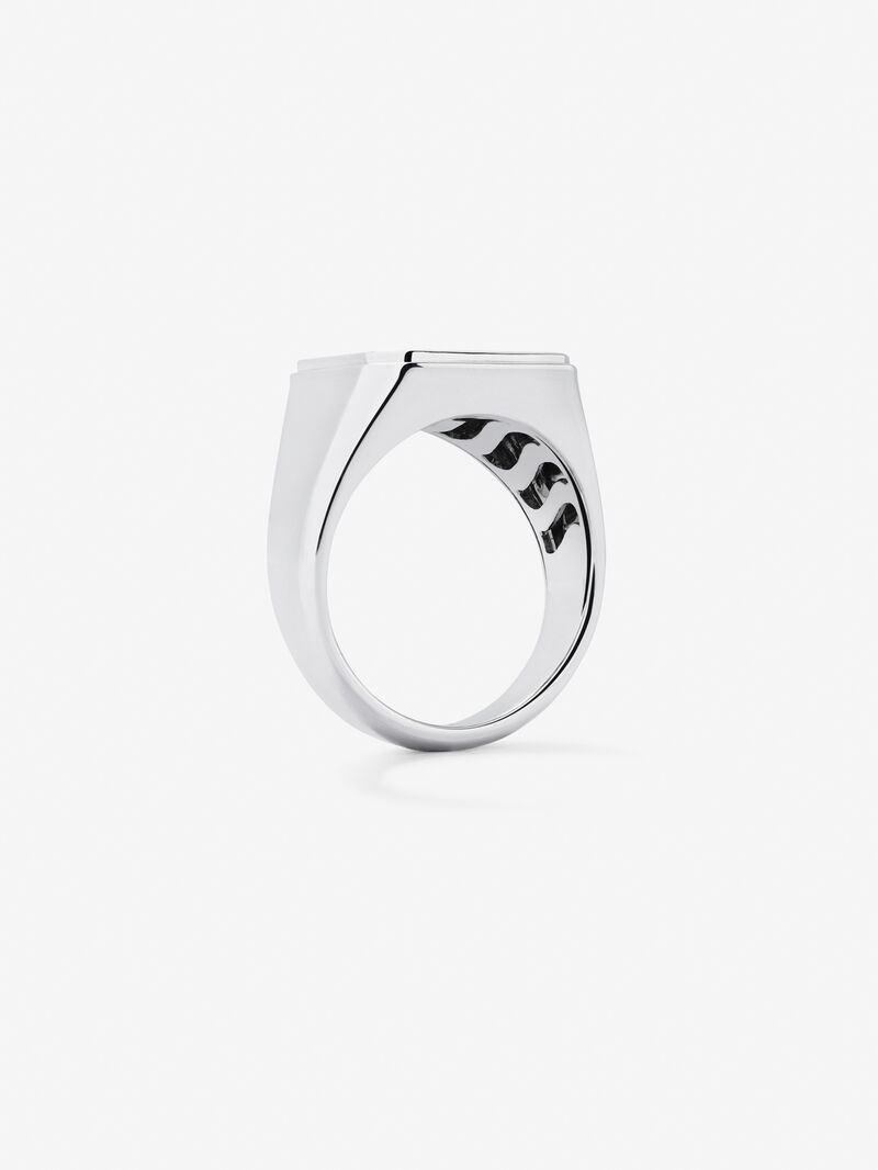 925 silver seal ring image number 4
