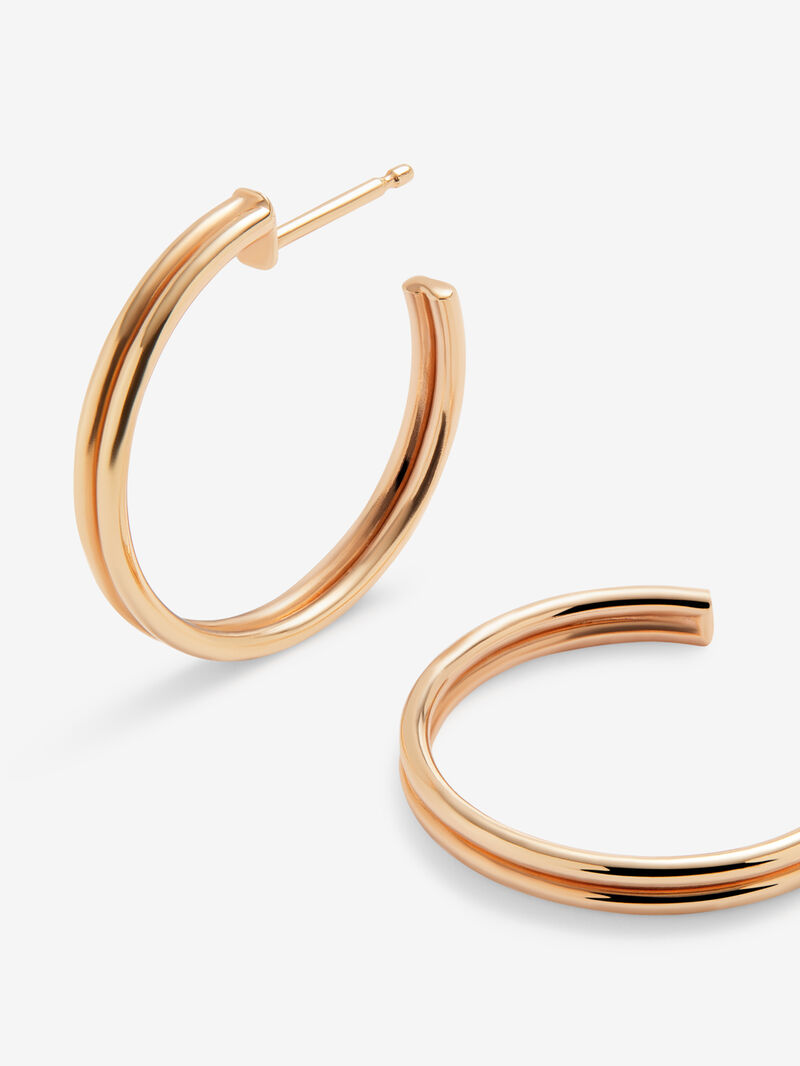 18kt Rose Gold Hoop Earrings image number 1