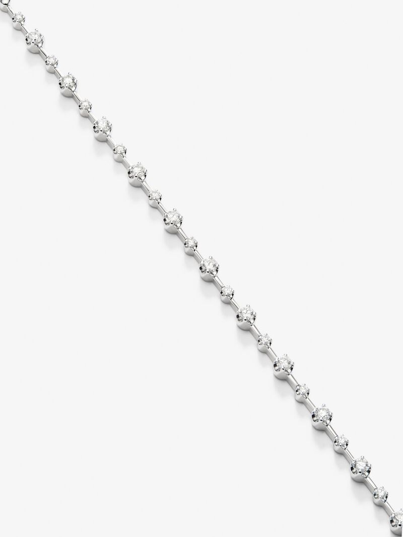 18K white gold necklace with 27 brilliant-cut diamonds with a total of 0.95 cts image number 2