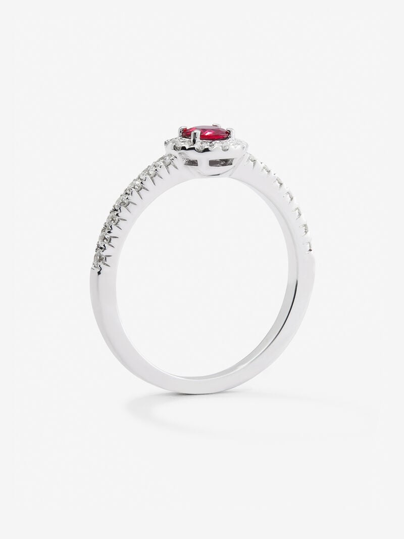 18K White Gold Orla Ring with Rubi and Diamond image number 4