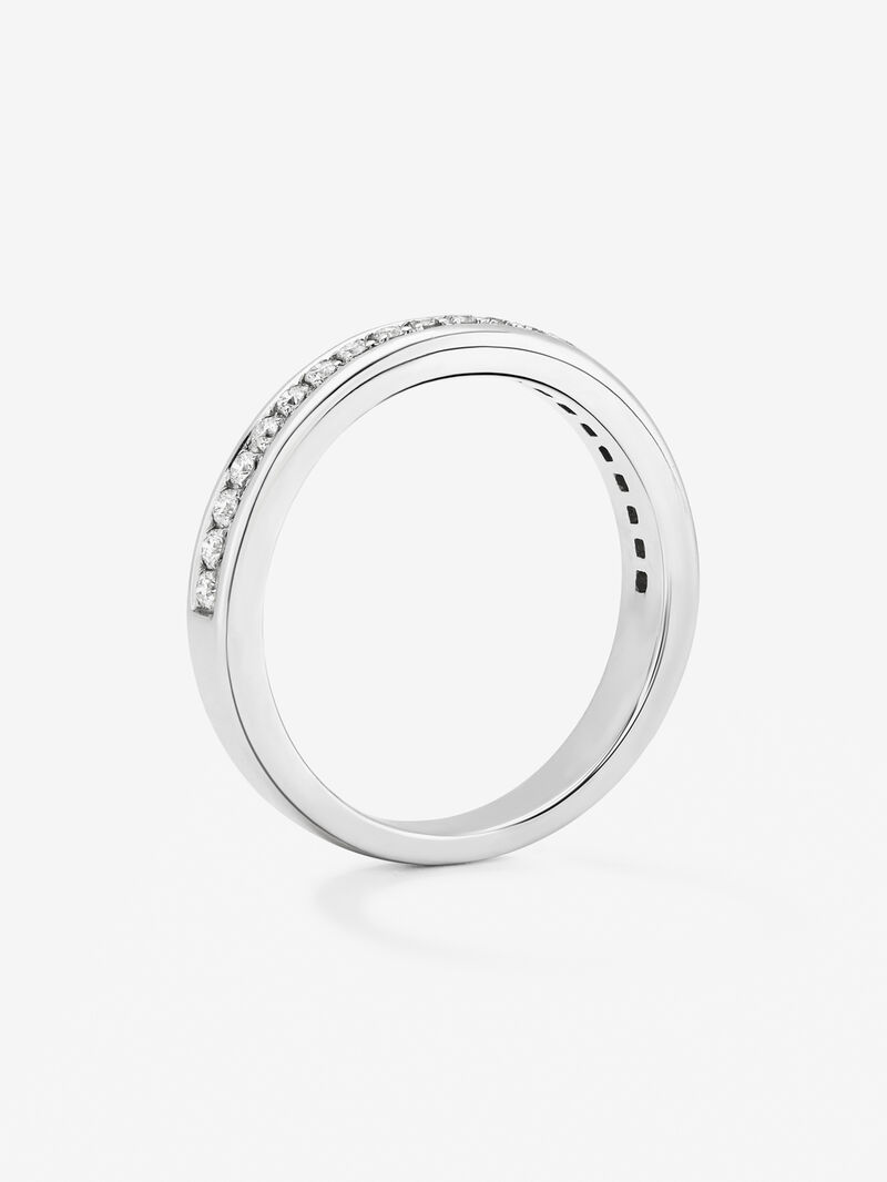 White gold engagement ring with diamond image number 4