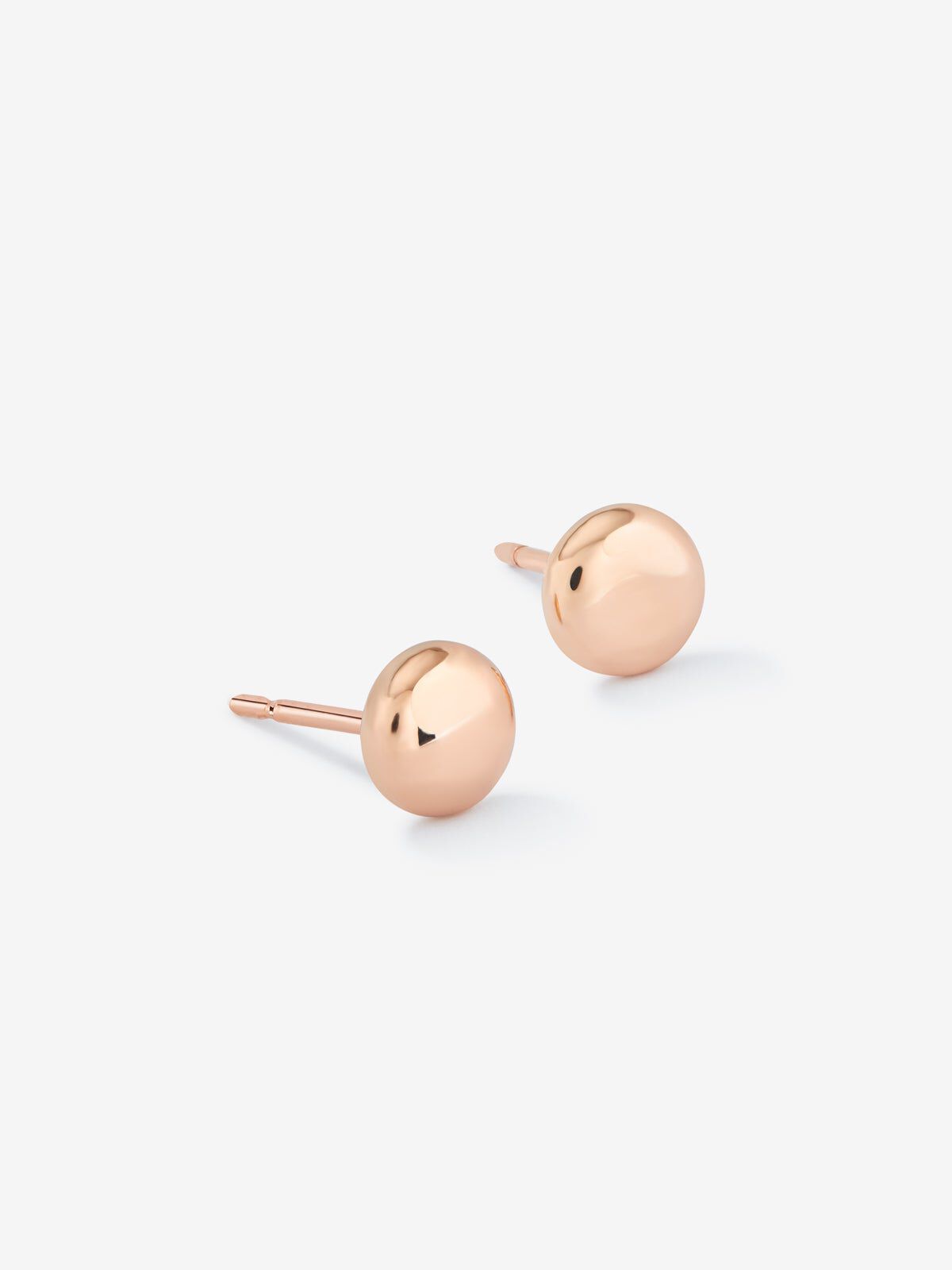 Rose gold hotsell button earrings