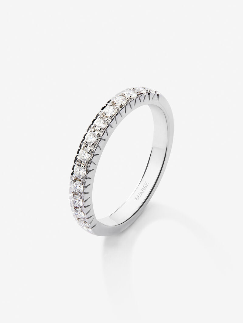 Half ring in 18K white gold with 13 brilliant-cut diamonds with a total of 0.27 cts image number 0