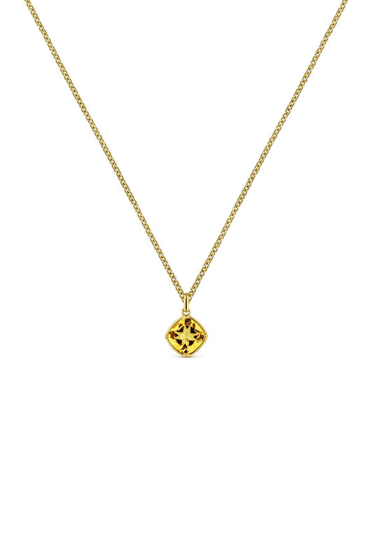 Colgante de oro amarillo de 18kt con piedra citrino amarillo de 2,67cts, PT18032-OACI_V