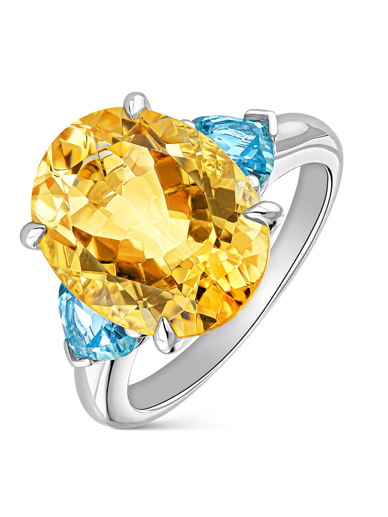 Sortija plata citr ov 11x14 6,15ct tswss cz 1,26ct utopian image number 0