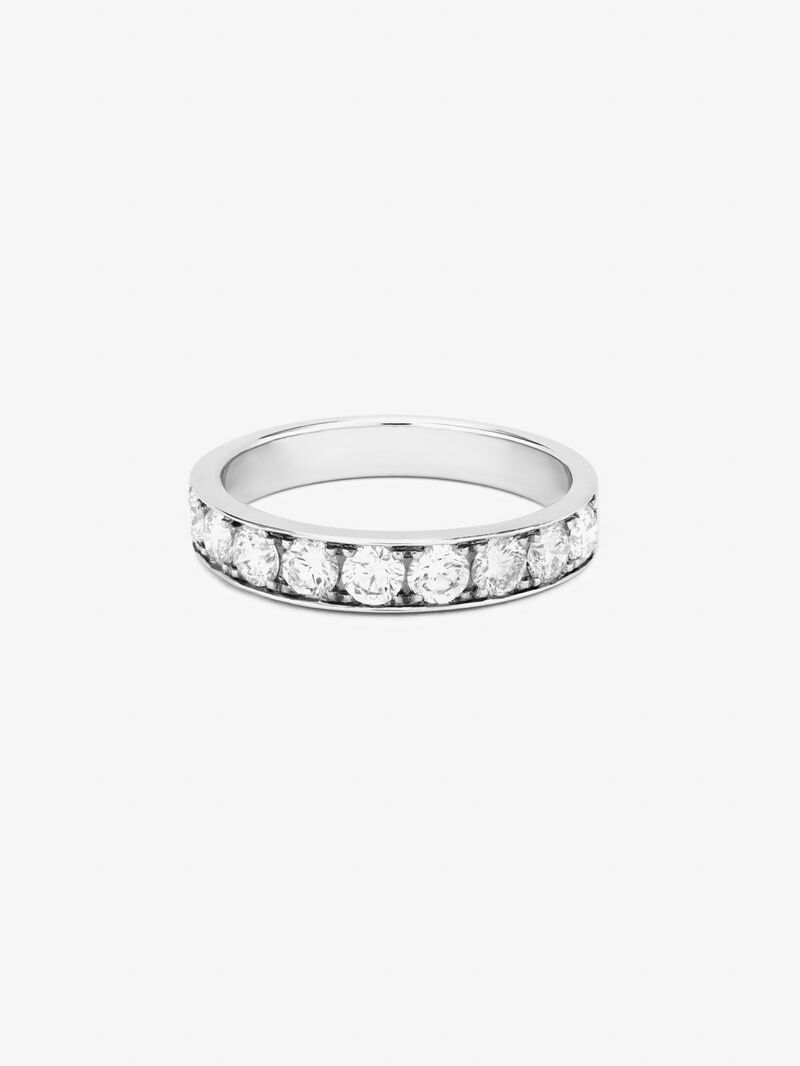 18K White Gold Commitment Alliance ring with diamonds image number 2