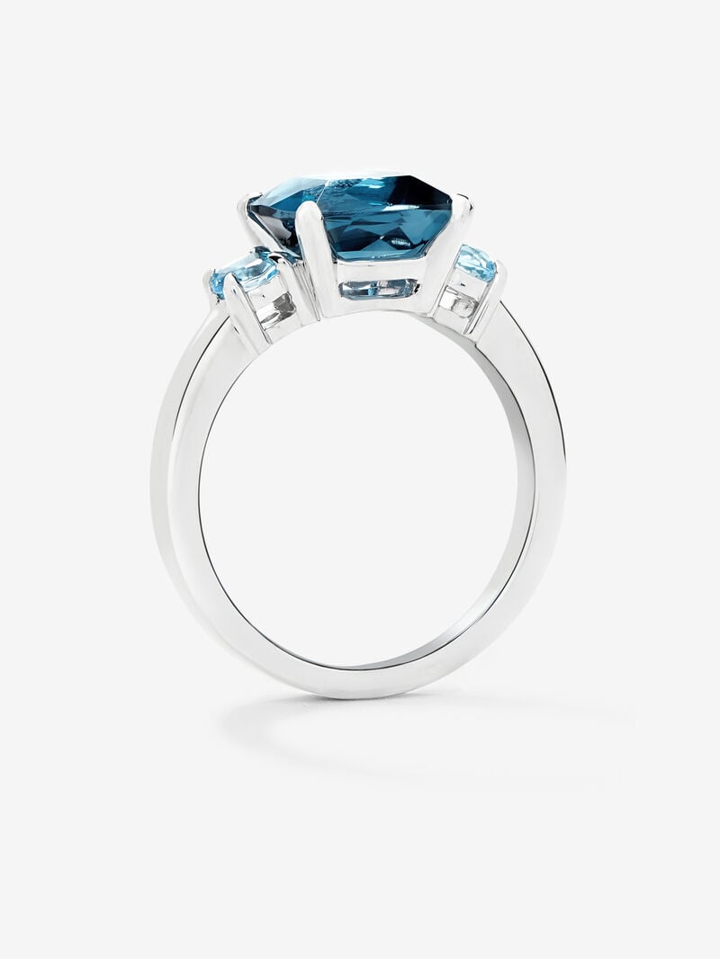 928 Silver triple ring with topazes image number 4