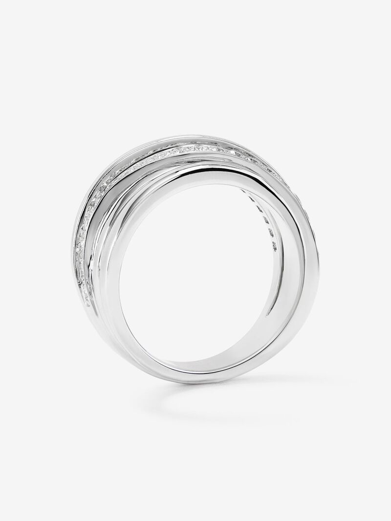 18K white gold multi-arm ring with 30 brilliant-cut diamonds with a total of 0.45 cts image number 3