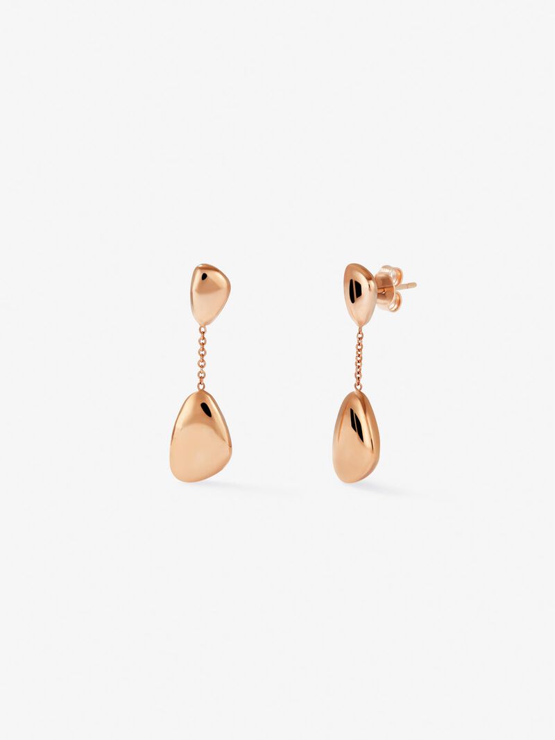 18K rose gold earrings with spheres image number 0