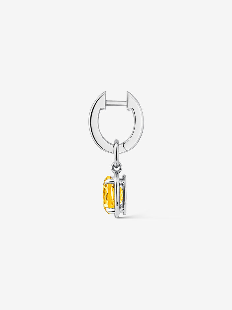 925 silver earrings with 2 brilliant-cut yellow citrines with a total of 3.32 cts image number 2