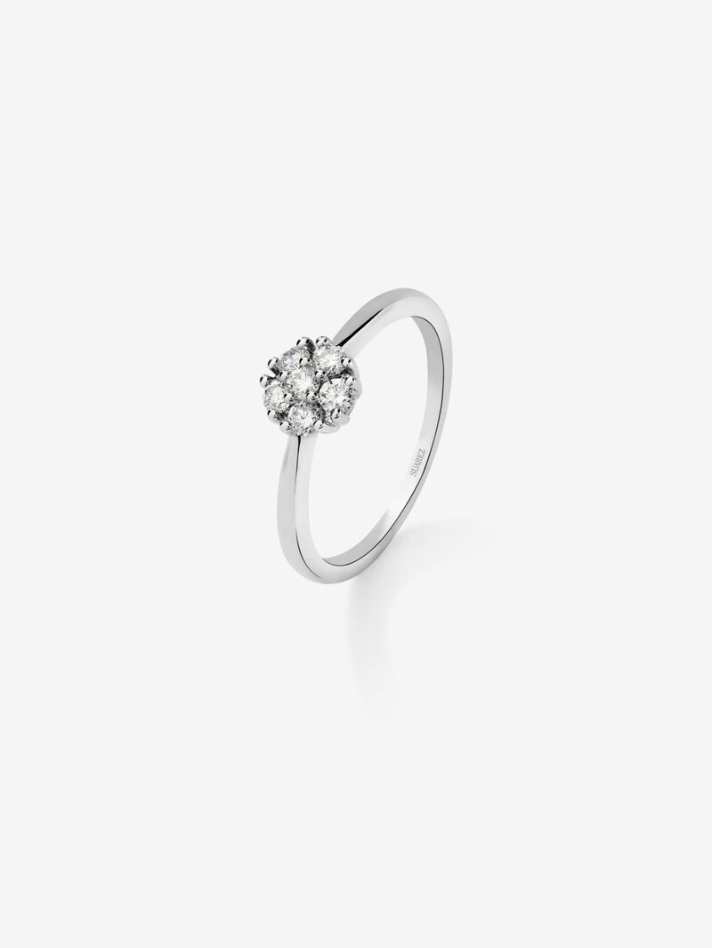18K White Gold Diamond Pave Ring image number 0