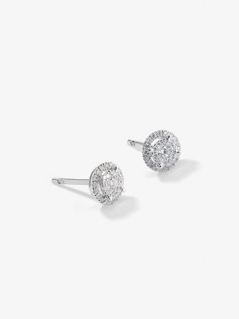 18kt white gold earrings with diamonds image number 2