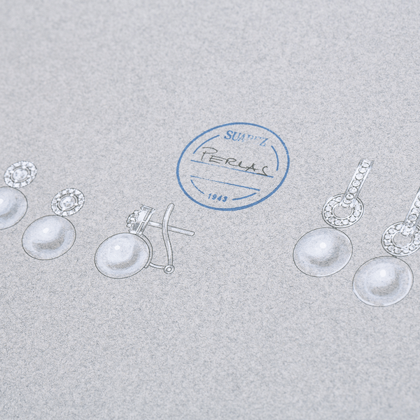Pearls earrings, PE15073-OBD_V