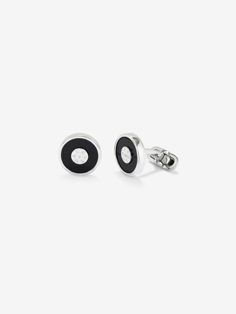 925 Silver and Onyx Cufflinks image number 0