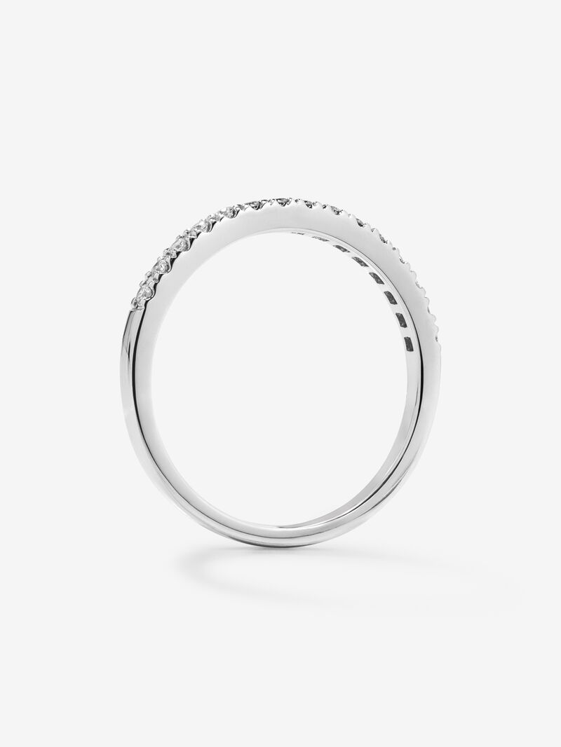 Half ring in 18K white gold with 15 brilliant-cut diamonds with a total of 0.15 cts image number 4