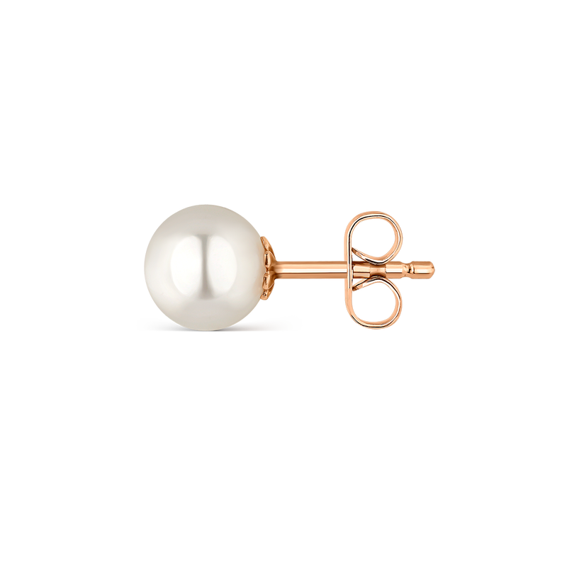 Pendientes de Perlas de Oro rosa con perla, PE550-ORPB8MM_V
