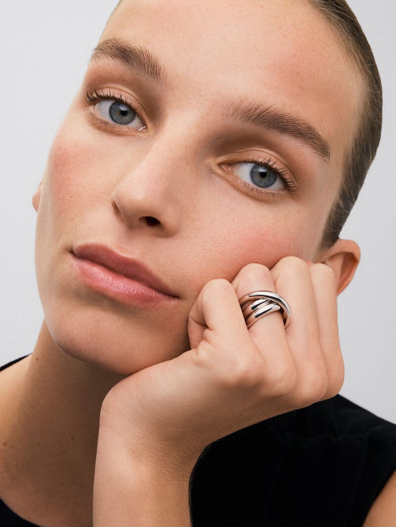 925 silver cross multi-arm ring image number 1