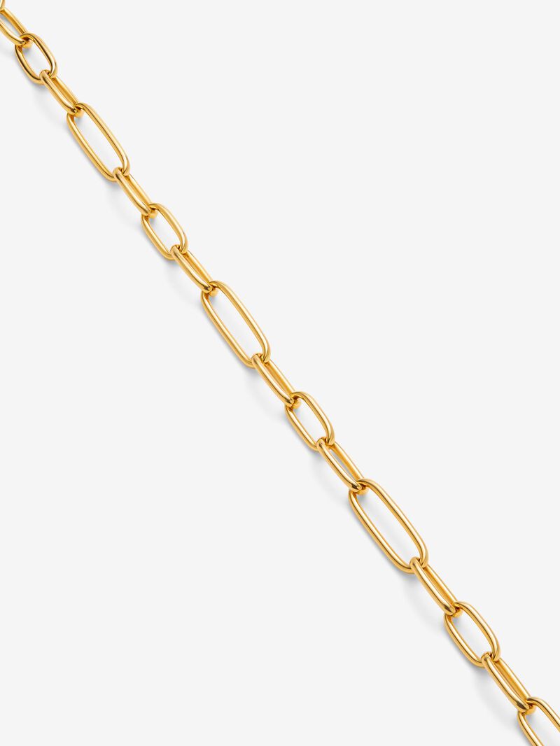18K Yellow Gold Link Necklace with 11.5mm Australian Pearl image number 2