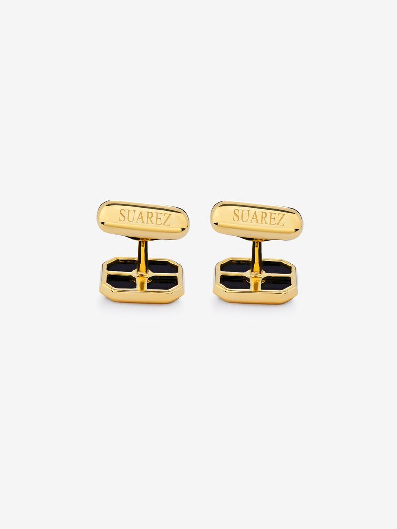 18k yellow gold cufflinks with 3.25 cts and 0.12 cts white diamonds image number 2
