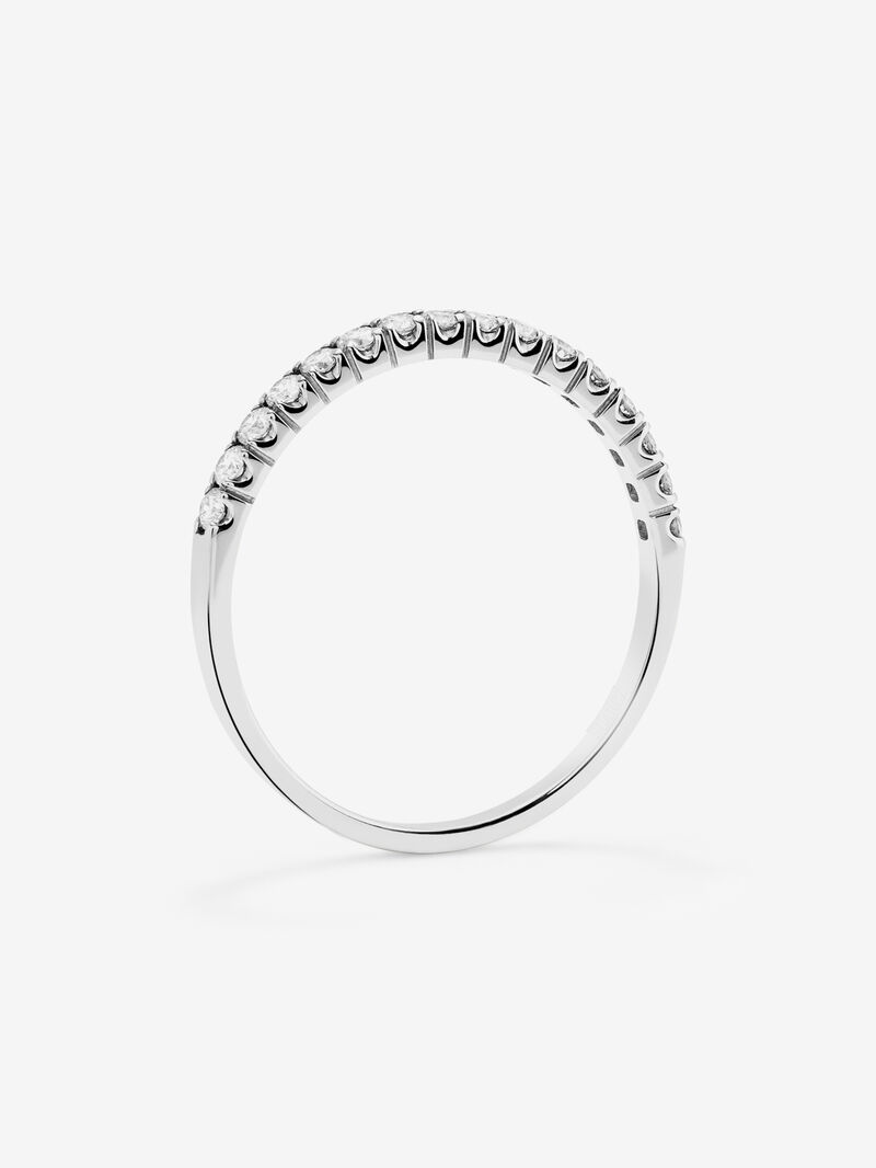Half ring in 18K white gold with 13 brilliant-cut diamonds with a total of 0.39 cts image number 4
