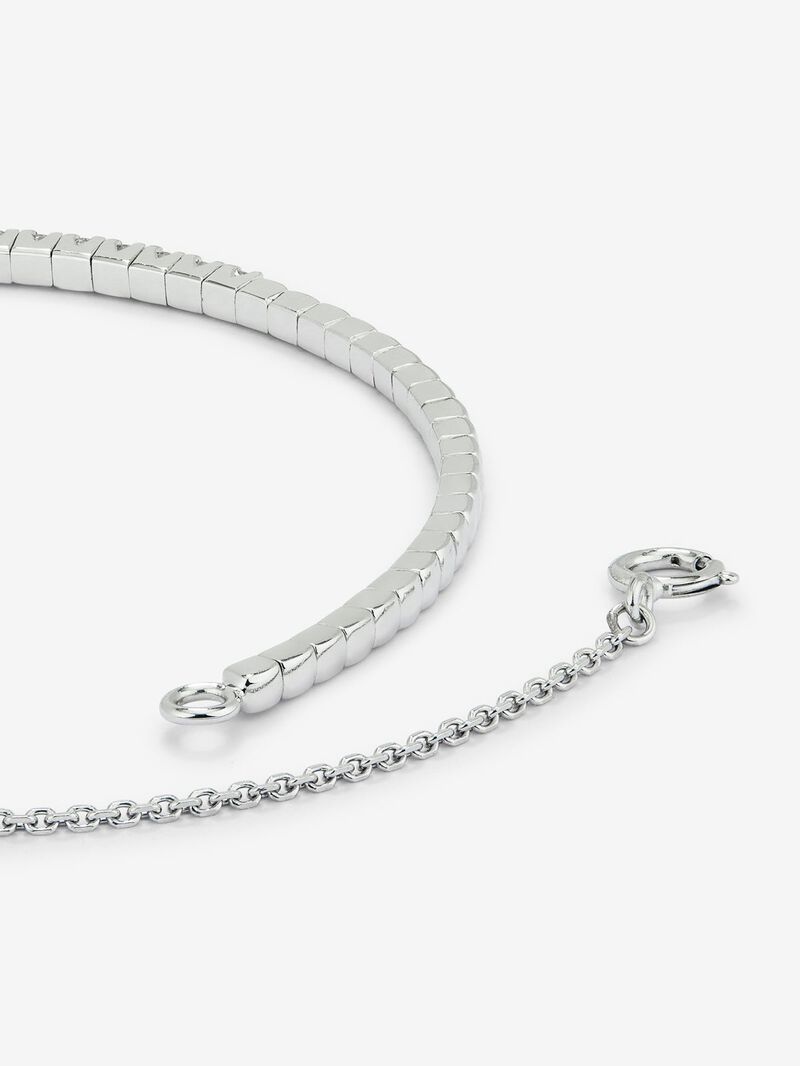 Rigid 18K white gold bracelet with 42 brilliant-cut diamonds with a total of 0.71 cts image number 2
