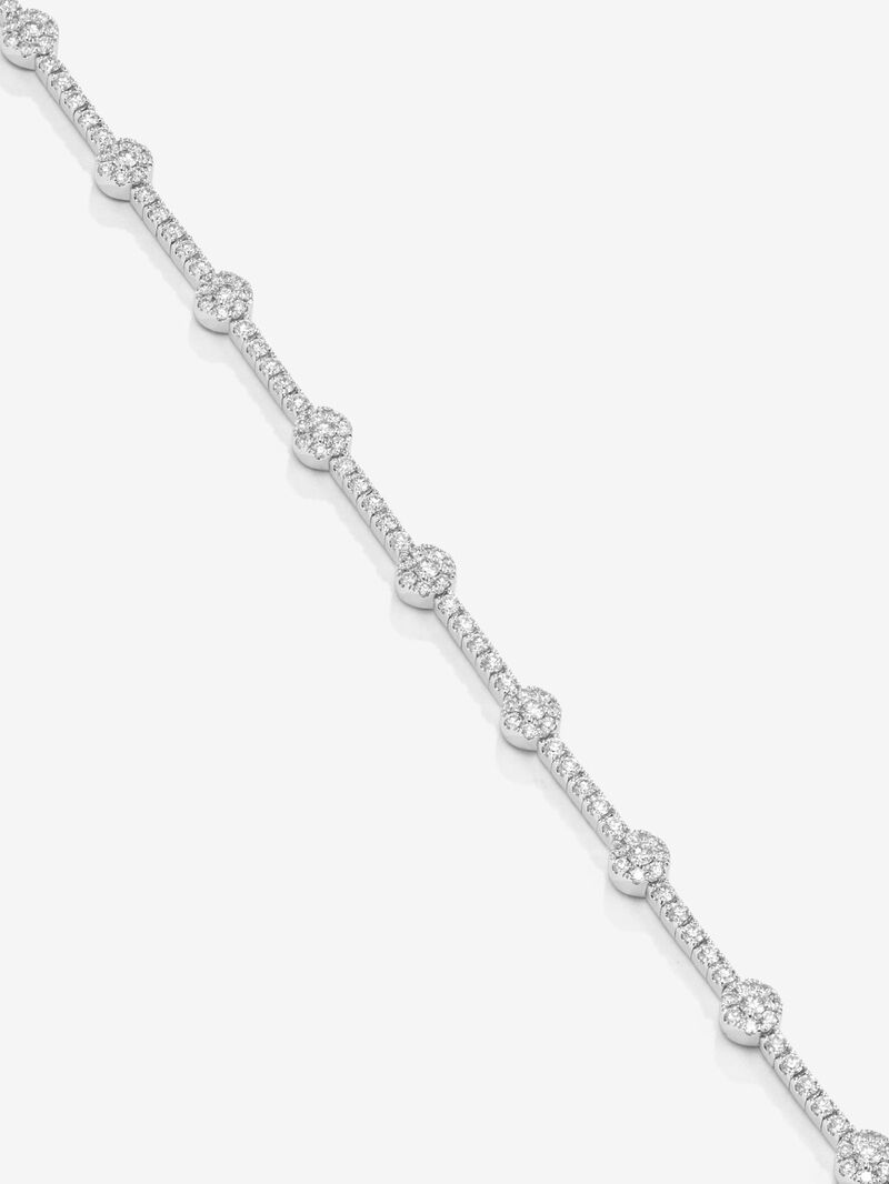 18K white gold rivière bracelet with 155 brilliant-cut diamonds with a total of 2.09 cts image number 2