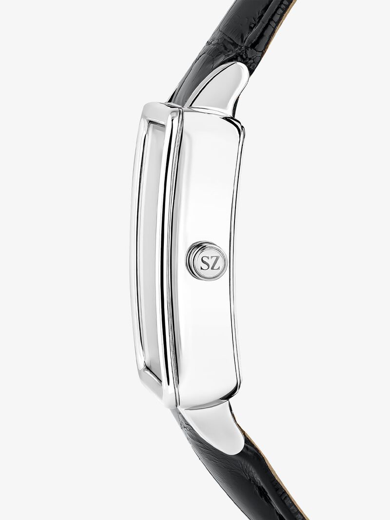 Stainless steel watch and leather bracelet, with sapphire glass and quartz movement image number 2