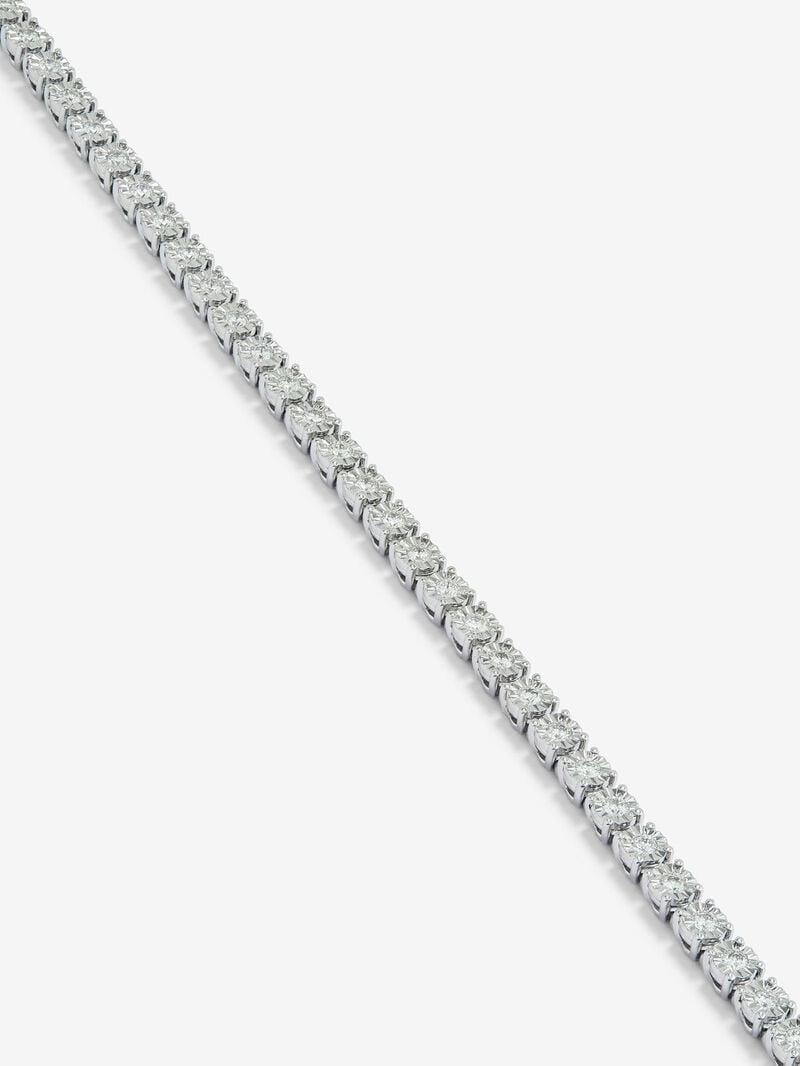 18K White Gold Rivière bracelet with 0.89 cts bright size diamonds image number 2