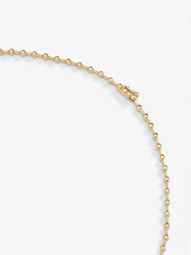 18K yellow gold necklace with white diamonds of 0.95 cts image number 4