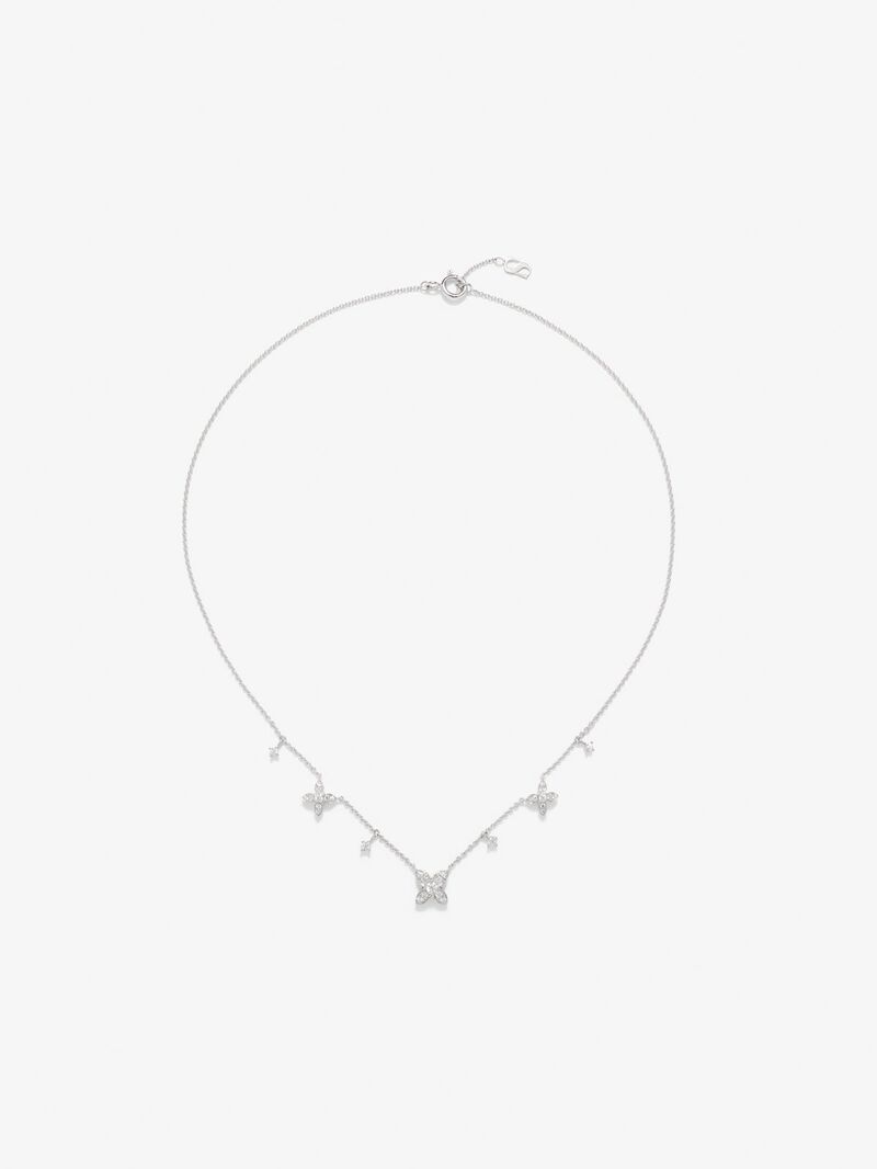 18K white gold pendant with white diamonds of 0.6 cts image number 0