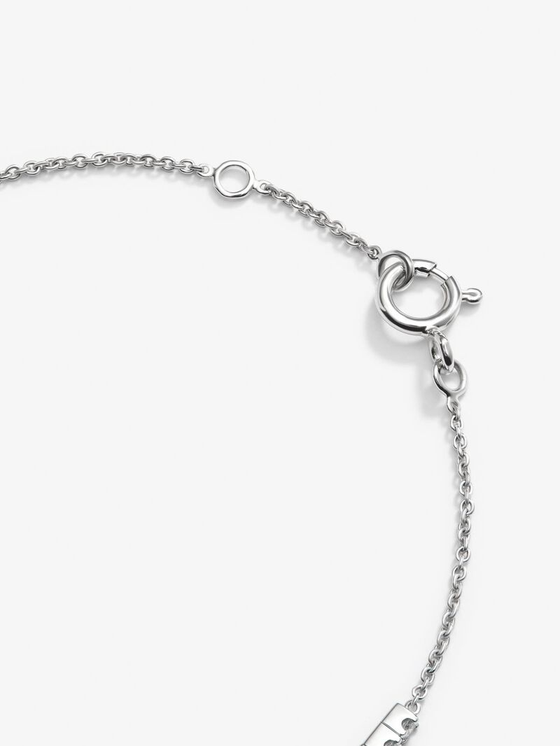 18K White Gold Diamond Chain Bracelet image number 4