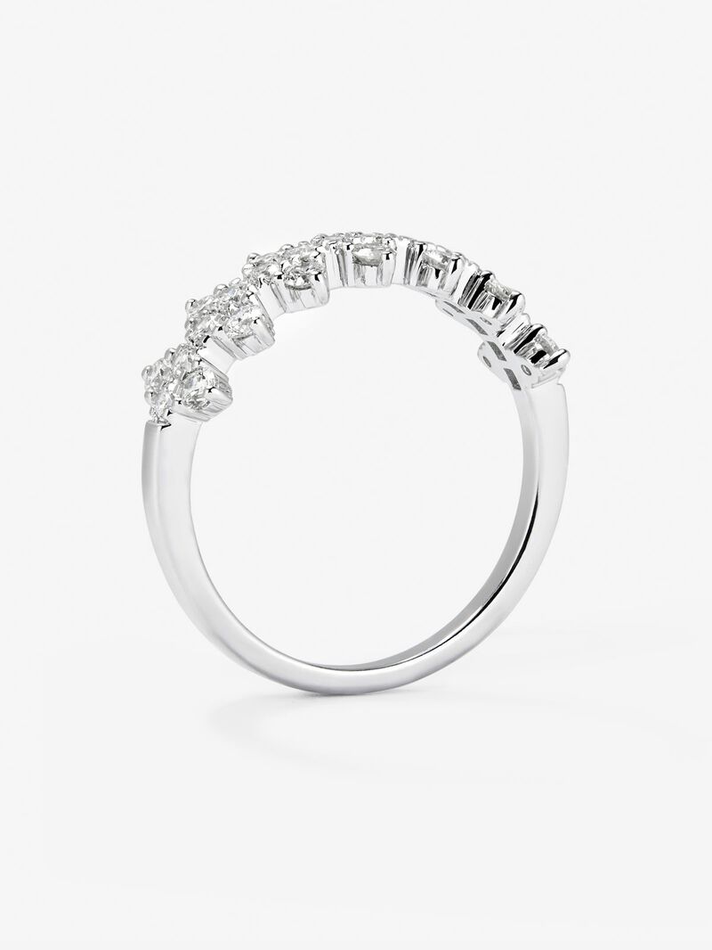 18K white gold ring with 28 brilliant-cut diamonds with a total of 0.59 cts image number 4