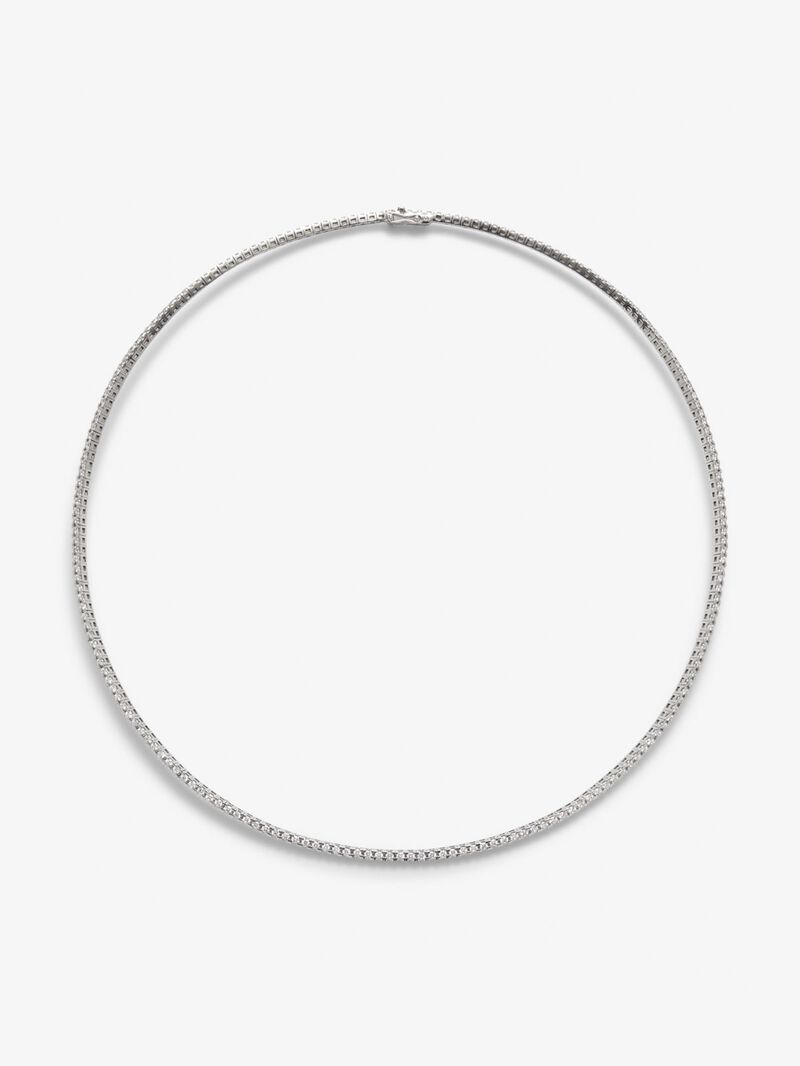 18K white gold rivière necklace with 207 brilliant-cut diamonds with a total of 3.06 cts image number 0