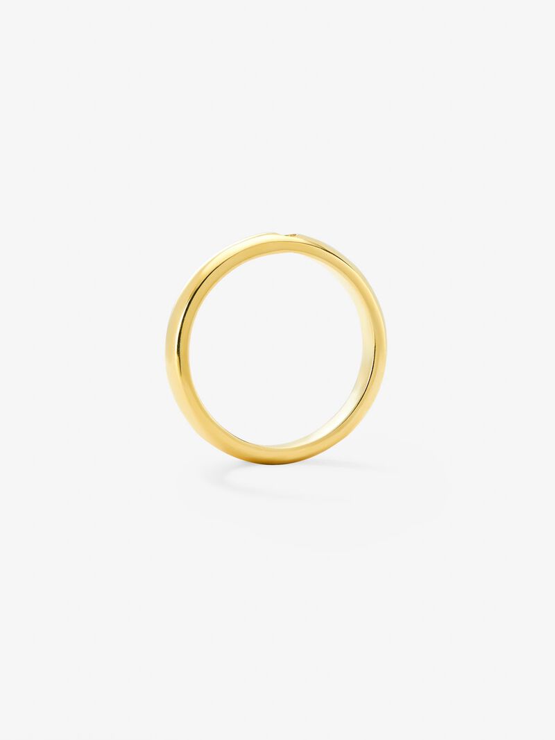 18K yellow gold ring with diamonds image number 5
