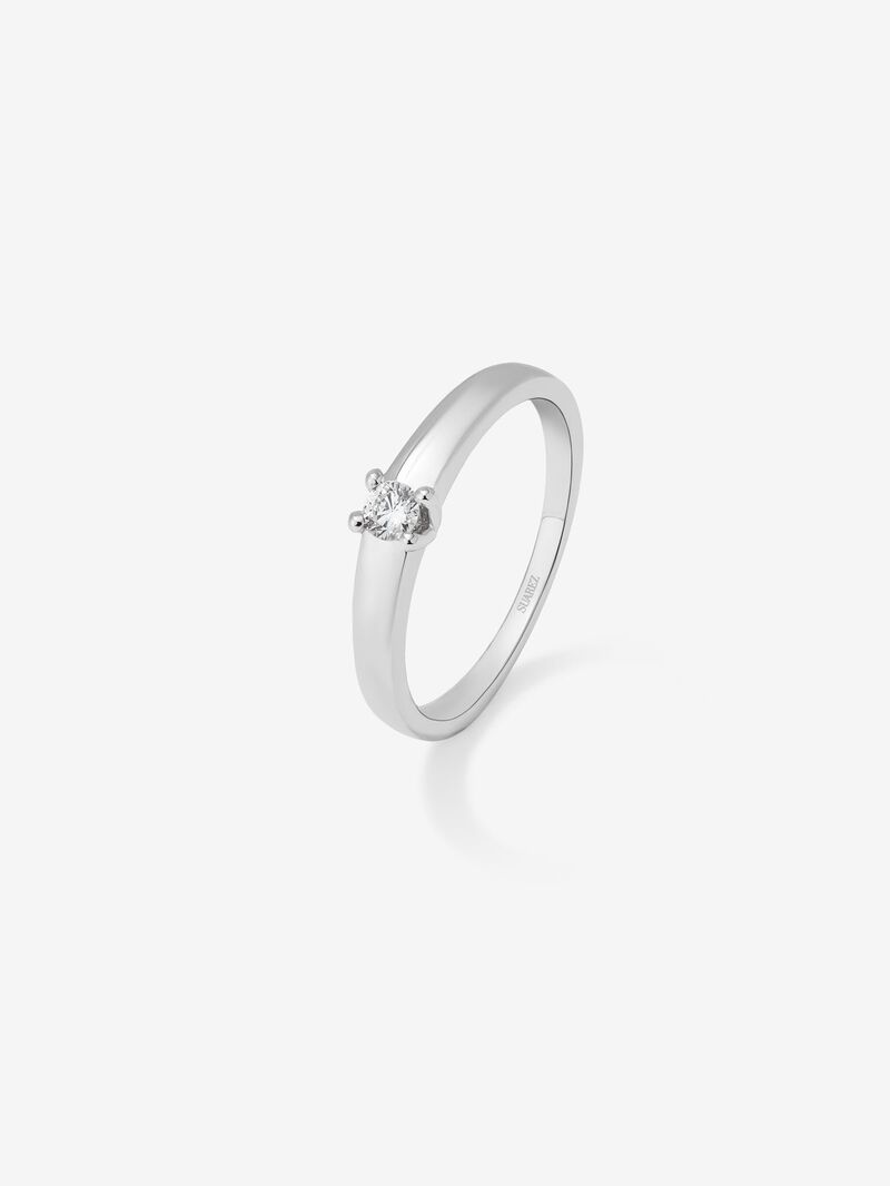 White gold engagement ring with diamond image number 0