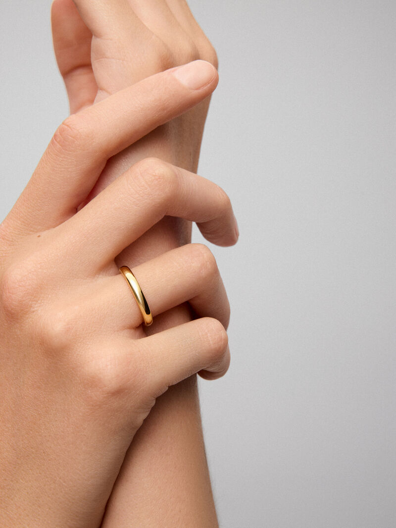 Alianza de oro amarillo de 18K image number 3
