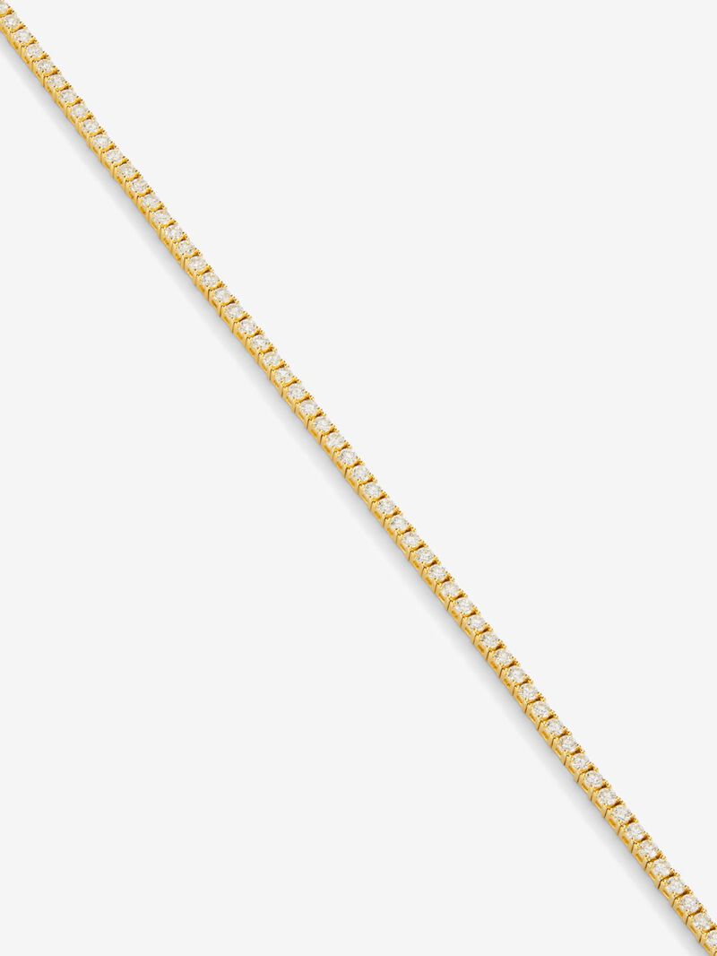 18K yellow gold rivière bracelet with white 1.65 cts bright diamonds image number 2