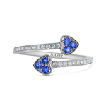 Anillo Romeo y Julieta zafiros 0,18 quilates, SO21009-OBDZA_V
