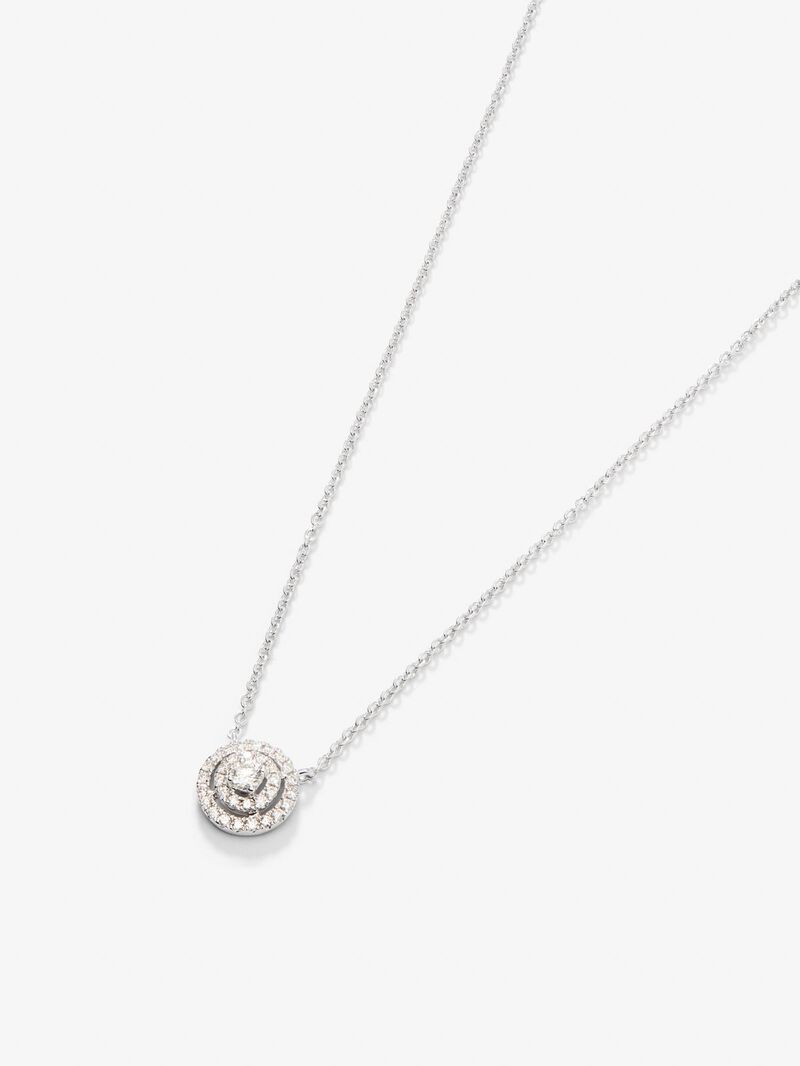 18K white gold pendant with 33 brilliant-cut diamonds with a total of 0.25 cts image number 2